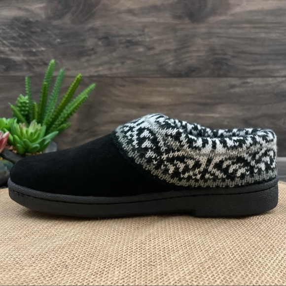 Clarks Knit Cuff Faux Fur Indoor Outdoor Slippers - Picture 8 of 12